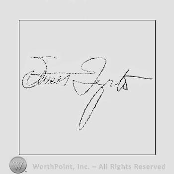 Autograph/signature : John F. Kennedy.