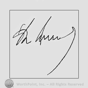 Autograph/signature : John F. Kennedy.
