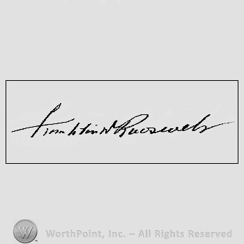 Autograph/signature : Roosevelt Franklin.