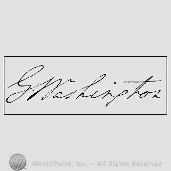 Autograph/signature : George Washington.