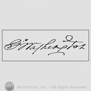 Autograph/signature : George Washington.