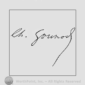 Autograph/signature : Gounod Charles.