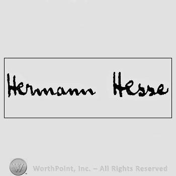 Autograph/signature : Hesse Hermann.