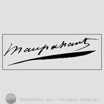 Autograph/signature : Maupassant Guy De.