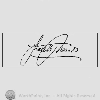 Autograph/signature : Norris Frank.