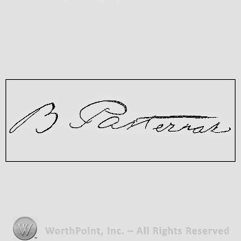 Autograph/signature : Pasternak Boris.