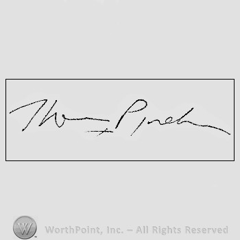 Autograph/signature : Pynchon Thomas.