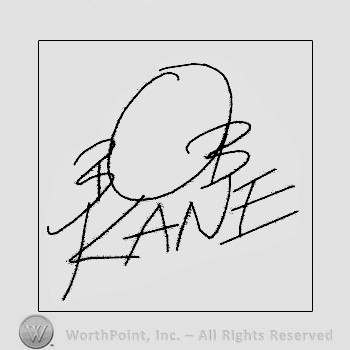 Autograph/signature : Kane Bob.
