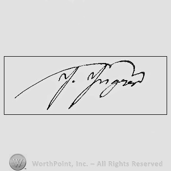 Autograph/signature : Ingres Jean Auguste Dominique.