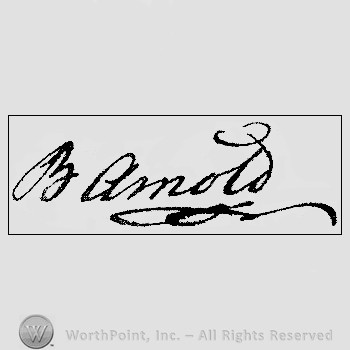 Autograph/signature: Arnold Benedict.