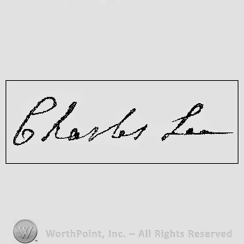 Autograph/signature: Lee Charles.