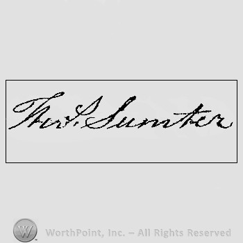 Autograph/signature: Sumter Thomas.