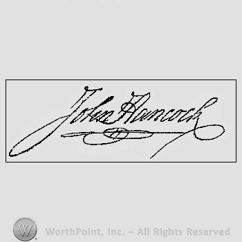 Autograph/signature: John Hancock.
