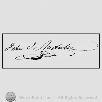 Autograph/signature: Audubon John James.