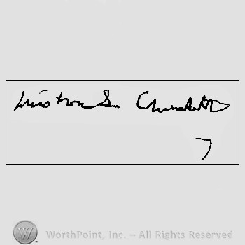 Autograph/signature: Churchill Winston.
