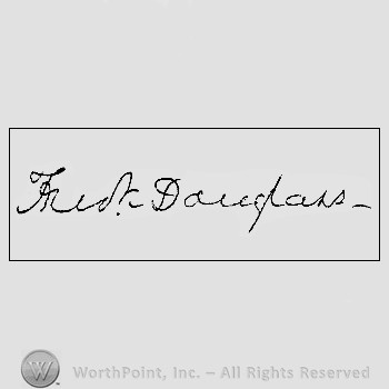 Autograph/signature: Douglass Frederick.