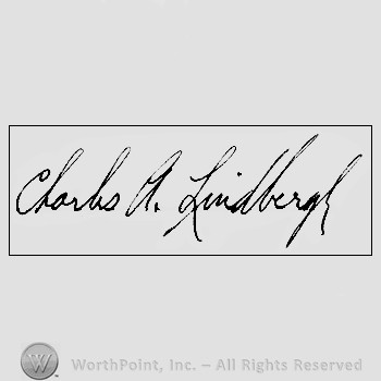 Autograph/signature: Lindbergh Charles A.