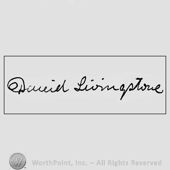 Autograph/signature: Livingstone David.