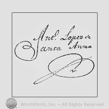 Autograph/signature: Santa Anna, Antonio Lopez De.
