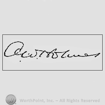 Autograph/signature: Holmes Oliver Wendell Jr.