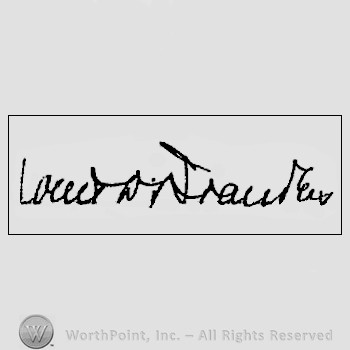 Autograph/signature: Louis D. Brandels.