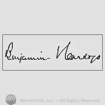 Autograph/signature: Benjamin Cardozo.