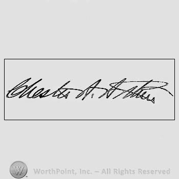 Autograph/signature: Arthur Chester A.