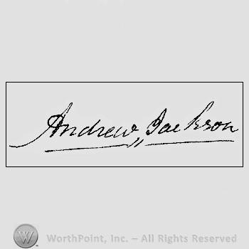 Autograph/signature: Jackson Andrew.
