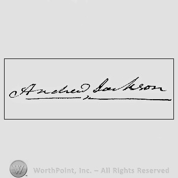 Autograph/signature: Jackson Andrew.