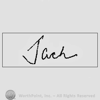 Autograph/signature: John F. Kennedy.