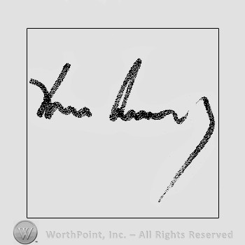 Autograph/signature: John F. Kennedy.