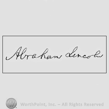 Autograph/signature: Lincoln Abraham.