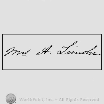 Autograph/signature: Lincoln Mary Todd.