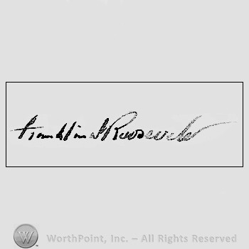 Autograph/signature: Roosevelt Franklin.