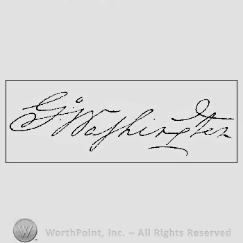 Autograph/signature: George Washington.