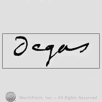 Autograph/signature: Degas Edgar.