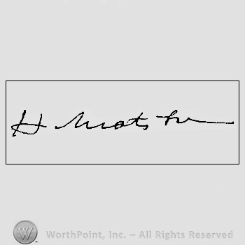 Autograph/signature: Henri Matisse.