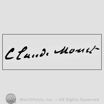 Autograph/signature: Monet Claude.
