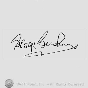 Autograph/signature: George Gershwin.