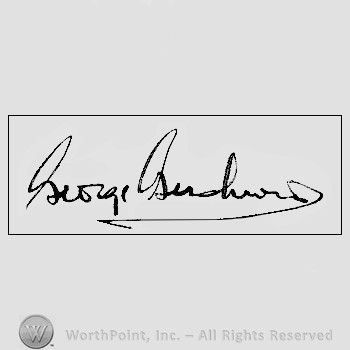 Autograph/signature: George Gershwin.