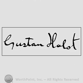 Autograph/signature: Holst Gustav.