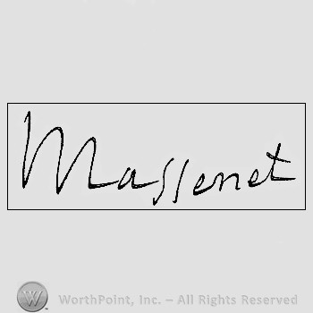 Autograph/signature: Massenet Jules.
