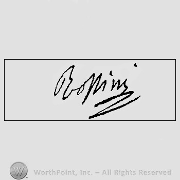 Autograph/signature: Rossini Gioacchino.
