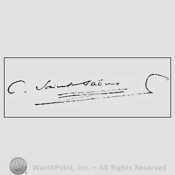 Autograph/signature: Saint-Saens, Camille.