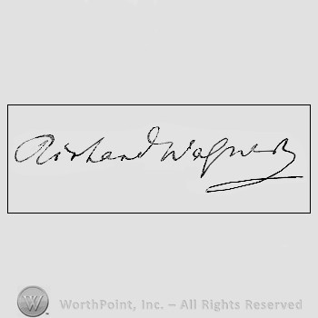 Autograph/signature: Richard Wagner.