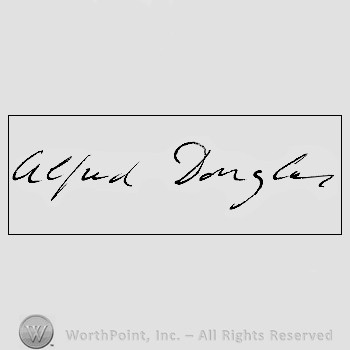 Autograph/signature: Douglas Alfred.