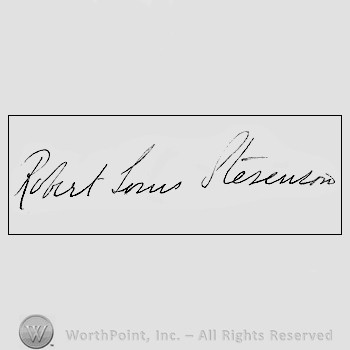 Autograph/signature: Stevenson Robert Louis.