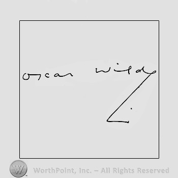 Autograph/signature: Oscar Wilde.