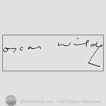 Autograph/signature: Oscar Wilde.