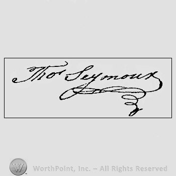 Autograph/signature : Thomas Seymour.